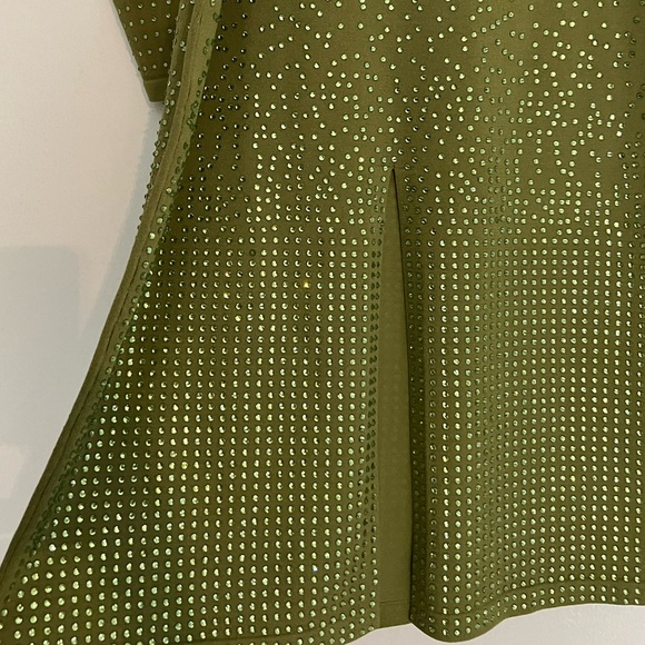 NWT House  of Harlow 1960 Green. Two Piece Set. Green Rhinestones all over.Sz S - Picture 5 of 13